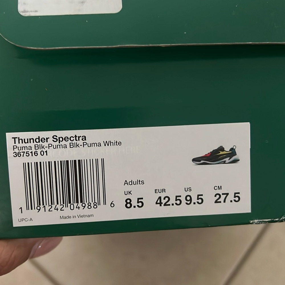 Men’s Puma size 9.5 Thunder Spectra
